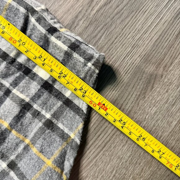 L.L. Bean Men's Scotch Plaid Flannel Shirt Slim Fit - Grey/Yellow - Picture 5 of 5